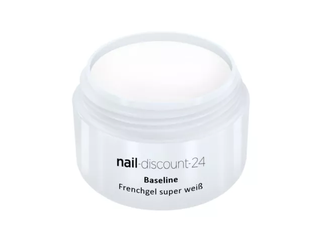 UV Color Gel French-Gel SUPER WEISS 15ml Deckend Maniküre natur NailArt white