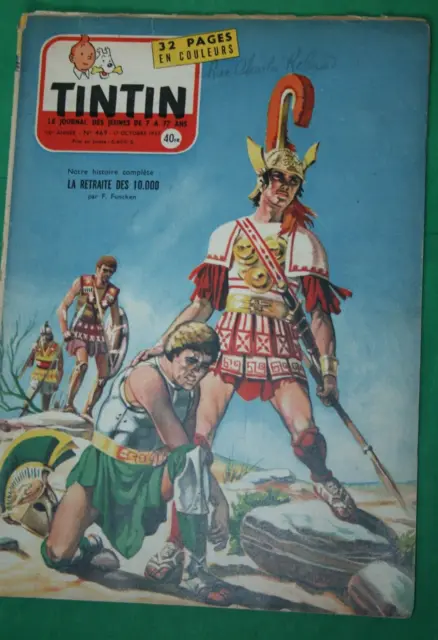 le journal  de TINTIN n° 469 du 17 octobre 1957 - Couverture FUCKEN tbe