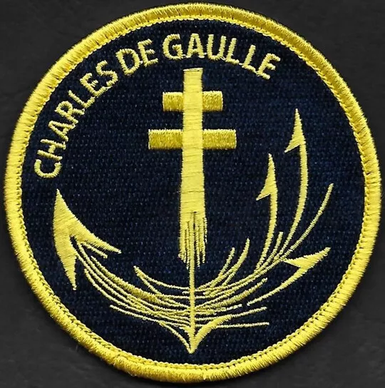 MARINE NATIONALE ÉCUSSON brodé " P.A Charles de Gaulle " NEUF RARE EUR