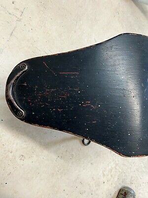 Antique Vintage Wooden Shoe Store Salesman’s Fitting Stool Seat Bench Foot Rest 3
