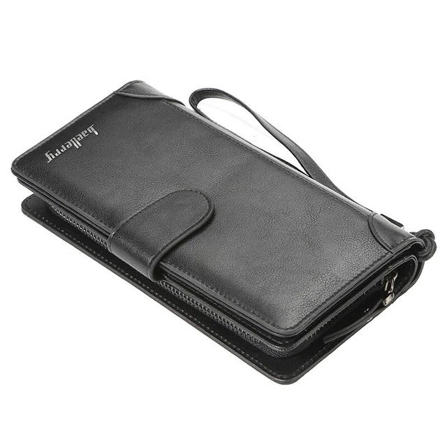 Men's Genuine Leather Cowhide Wallet RFID Blocking Credit Card Holder Zip Pocket 3
