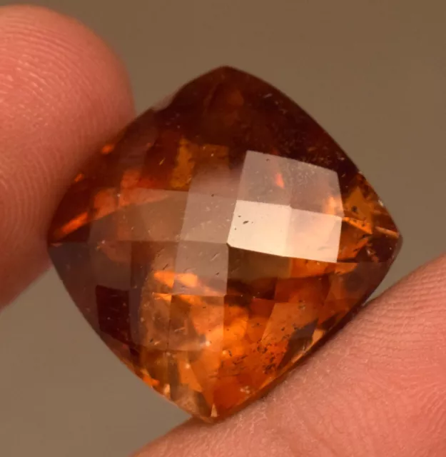 Piedra preciosa suelta corte cojín corte topacio imperial natural de 28,25 quilates de color superior 3