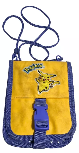 RARE POKEMON YELLOW CROSS BODY PURSE BAG POUCH STITCHED NINTENDO GAMEBOY  CASE