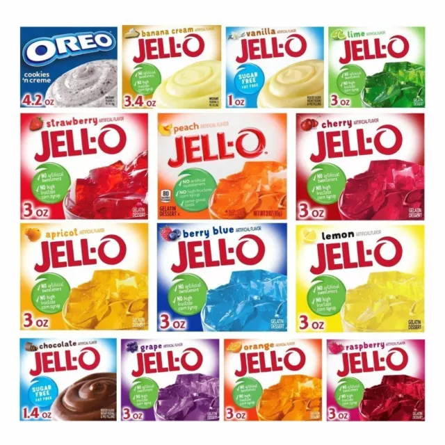 Jell-O Gelatin / Pudding (1-4.2Oz) - Custom 2 Pack (Choose Your Flavours)