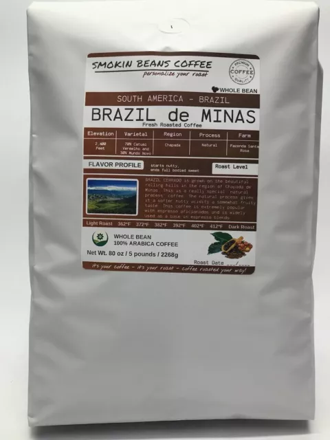 8oz/5lb - Brazil – South America – Fresh Roasted To Order Coffee