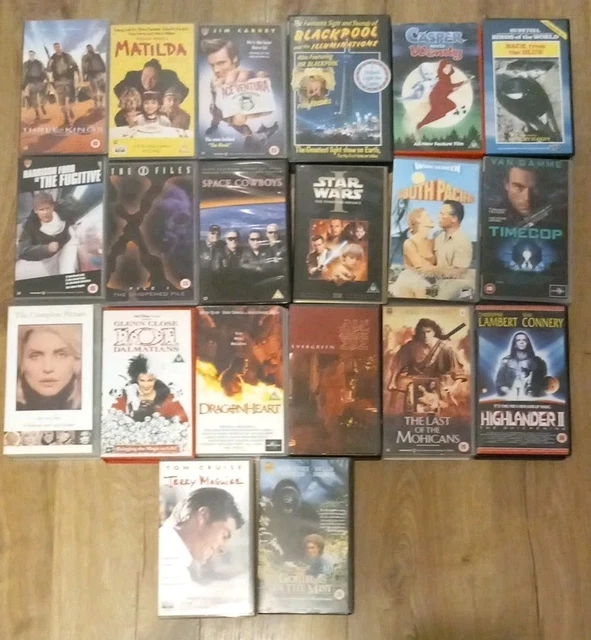 VINTAGE VHS VIDEOS Tapes Cassettes Films Movies Music Bundle Joblot £24 ...