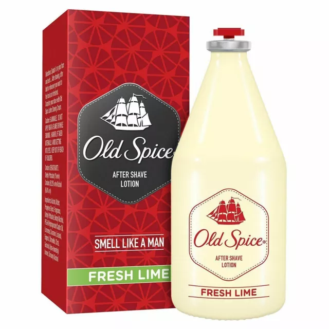 Old Spice After Shave Lotion - Fresh Lime 50 ml For Men-Aftershave