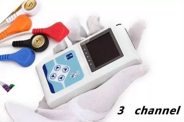 3 Channel 24H ECG EKG Holter Analyze System monitor Recorder pc software CONTEC