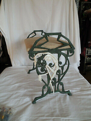 Art Deco cast iron vanity chair, bench, seat 2