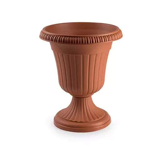 Macetero rendondo copa de plastico 48 cm Marron