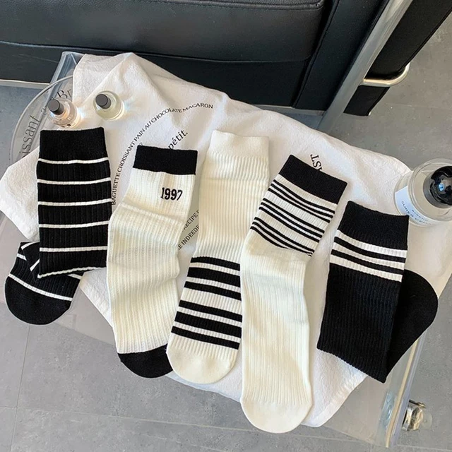 Lot de 5 paires de chaussettes en coton pour femme