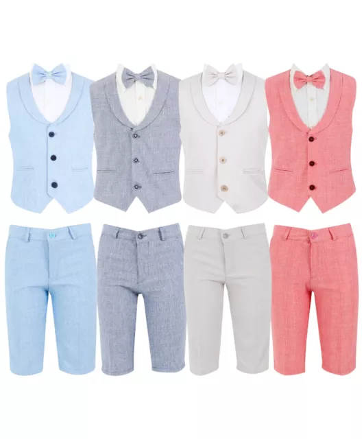 Costume in vita bambino biancheria matrimonio formale set di 4 pezzi