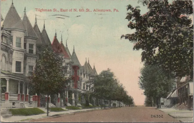 Postcard Tilghman St East of N 6th St Allentown PA