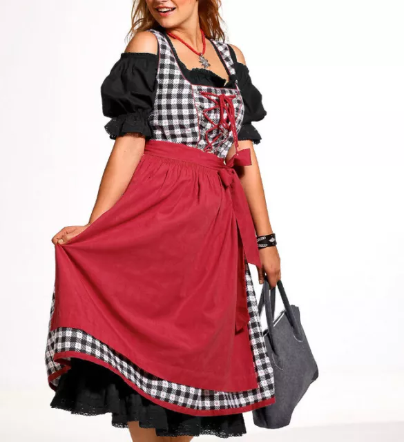 NEU: WOW ! TRACHTEN DIRNDL KLEID mit SCHÜRZE 2tlg. GR 40 42 COUNTRY 149€ *198149