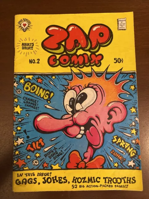 Zap Comix 2 Apex Novelties 1968 2nd Print R Crumb Corrected Head First