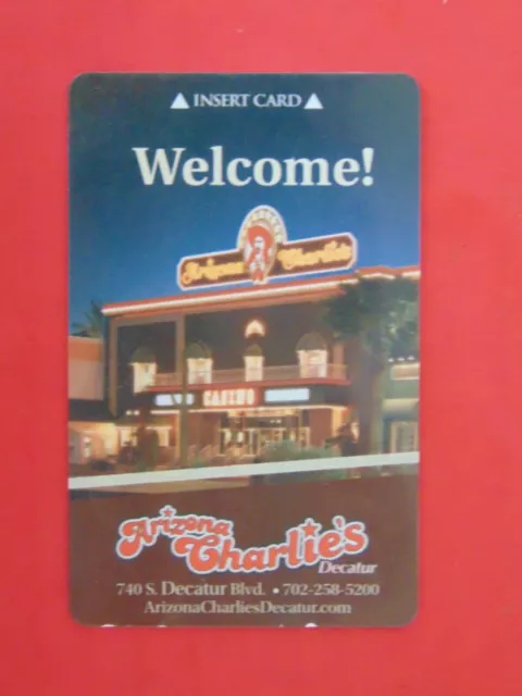 CASINO ARIZONA CHARLIE'S DECATUR Hotel Room Key Card Las Vegas NV Welcome!
