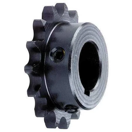 Tsubaki 40B15f-1 1/4 Single Strand Sprocket, 40 Chain Size, 1-1/4 Bore Dia., 15