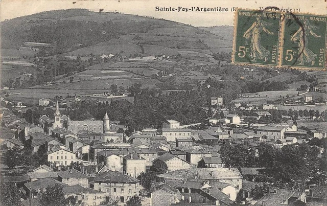 Cpa 69 Sainte Foy L'argentiere Vue Generale N°2