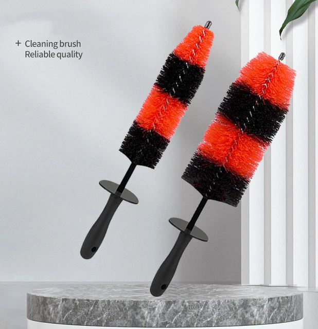 CAR WHEEL BRUSH Rims Tire Seat Engine Wash Cleaning Kit Auto Detailing