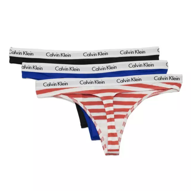 NEW Calvin Klein Carousel 3 Pack Thong Women's Low-rise Thong Underwear