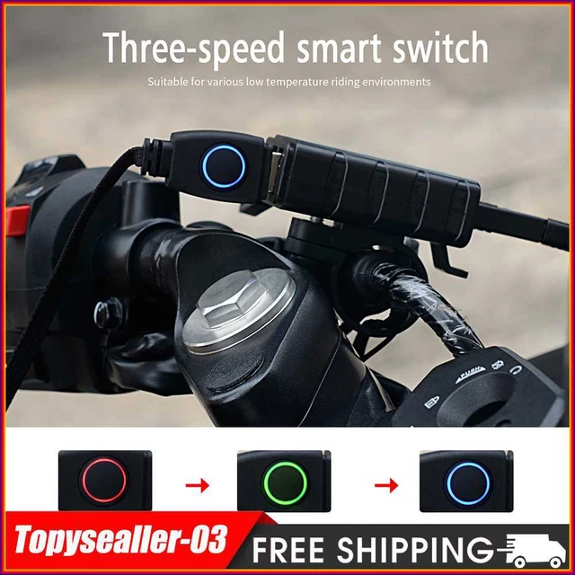 Handlebar Heating Warmer Cover 5V USB Motorcycle Heated Pads Hand Grips Non-slip