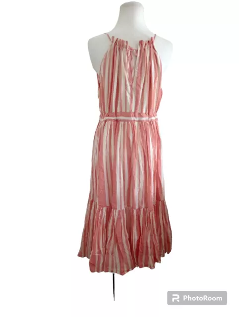 Anthropologie Daylily Stripe Dress  Eva Franco  Size XL Cotton Beachy Fit Flare