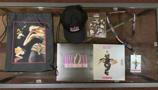 Madonna Celebration Tour  Exclusive VIP Merch Bag, Cap, Stickers, Lanyard, Litho