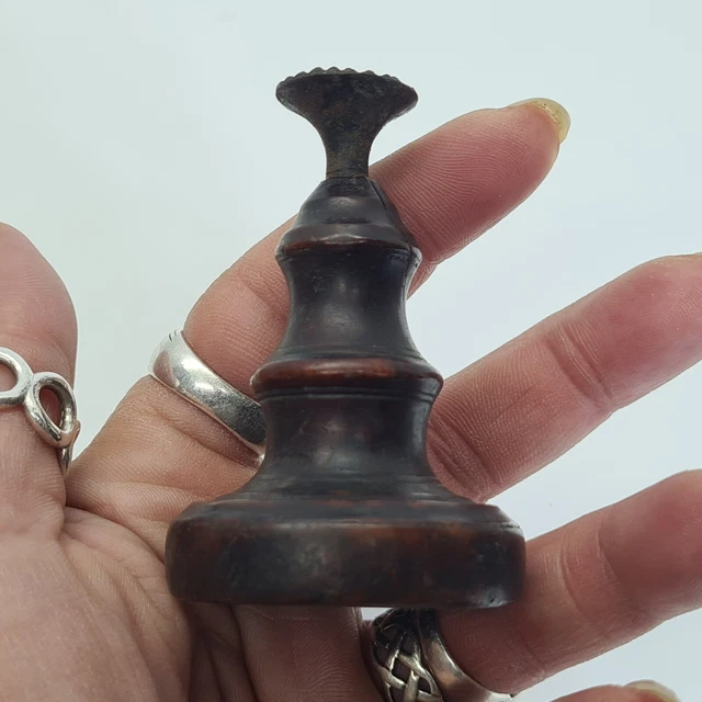 ANTIQUE BRONZE Wax Seal Breaker or Pipe Tamper with Turned