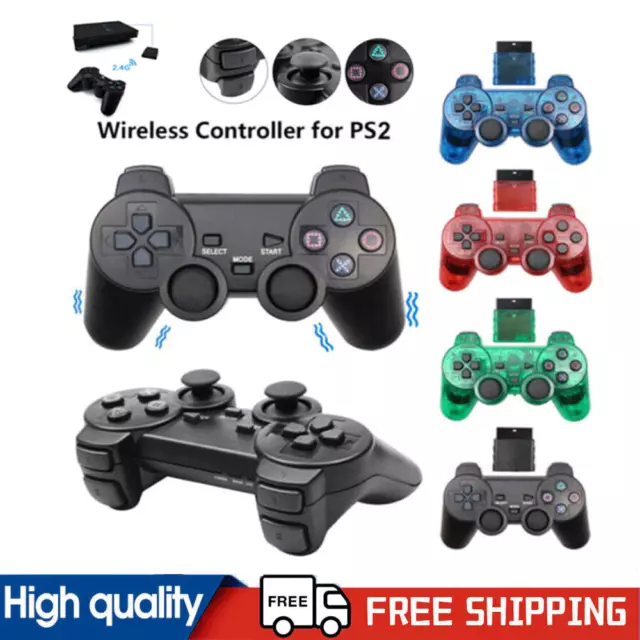 Wireless Game Controller Dual Vibration Gamepad For PlayStation2 PS2 TV Box DE