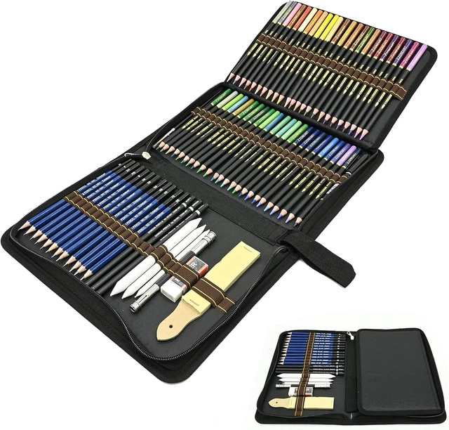 Kit Disegno Professionale Kit Matite Colorate E Da Disegno - 96 Pezzi Con Astuccio, Per Artisti E Hobby Kit Artistico