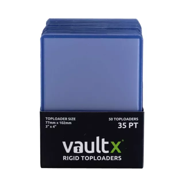 Vault X Toploaders | TCG Hard Card Sleeves | Clear Rigid Toploader | 3"x4" 35pt
