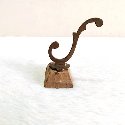 1920s Vintage Brass Wall Hooks Hanger Rich Patina Rare Decorative Collectible 3