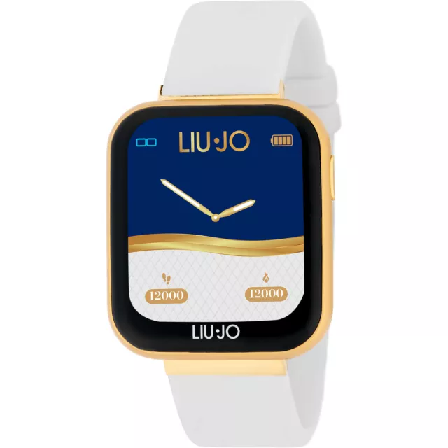 Smartwatch LIU JO LUXURY VOICE SWLJ109 Silicone Bianco Dorato Gold Touchscreen