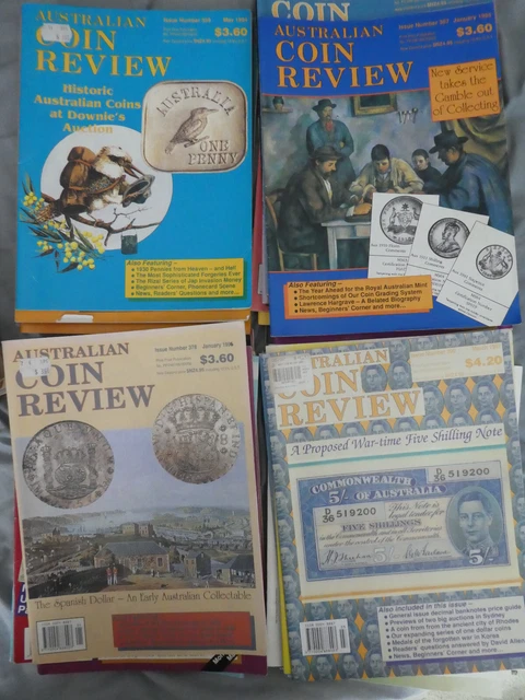 Australian Coin Review Magazines 1994 - 1999 [35 Issues] & 10 other numismatics