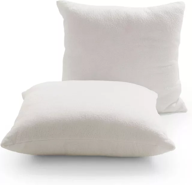 Lot de 2 Oreillers 60x60 cm-Tissu Aloe-Vera Thermorégulateur-Coussin doux