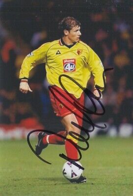 Neil Cox Genuine Signed White Card In A4 Watford Mount Display 