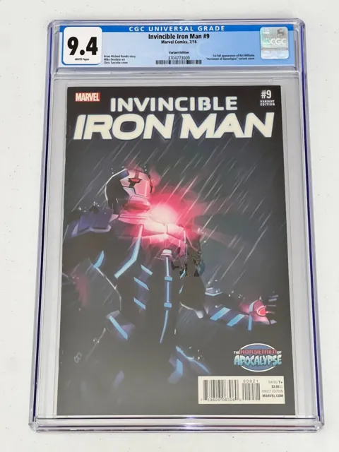 Invincible Iron Man #9  Variant 1st App Of Riri Williams (2016) CGC 9.4