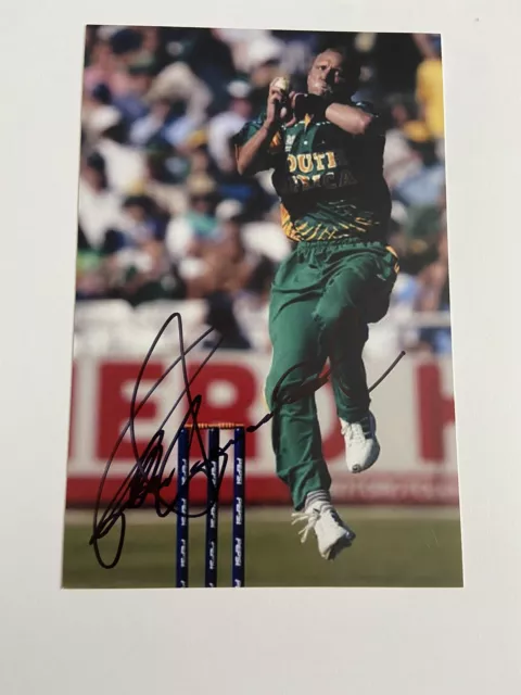 Allan Donald - South Africa Cricket Signed 6X4 Photo