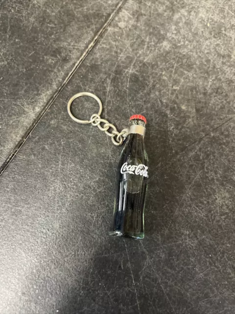 Vintage Coca Cola Bottle Liquid Keychain - C7