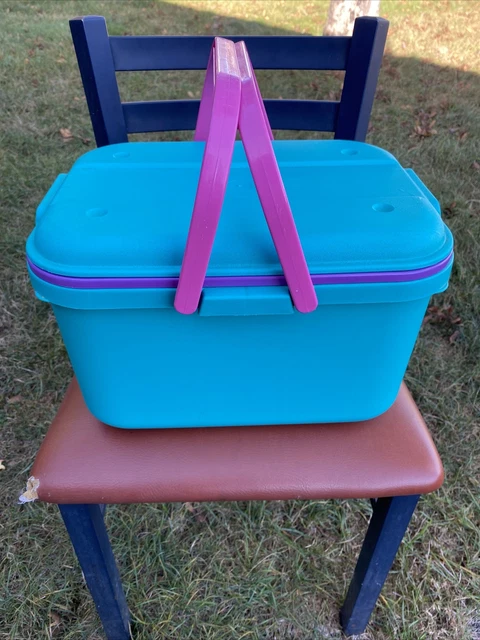 Organizador del sistema de almacenamiento de bolsos de costura artesanal Eagle 15" Craftstor con bandeja rosa azulada