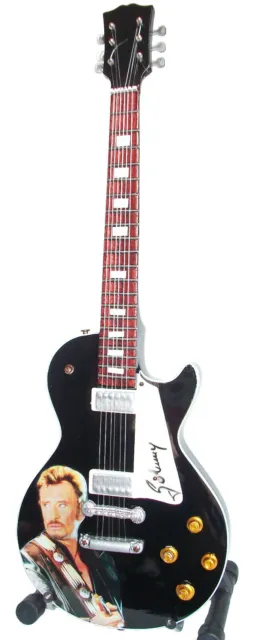 Guitare miniature Gibson hommage à Johnny Hallyday