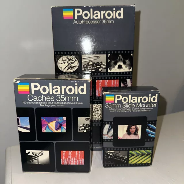 Polaroid Bundle 35mm Unopened 100 Slide Mounts / Slide Mounter / Auto Processor