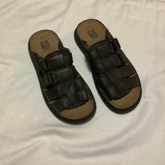 FADED GLORY BROWN Mens Sz 11 Vegan Fisherman Sandals LAKE  display picture 3