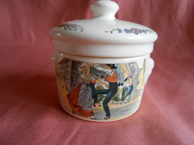 Petit Pot à Foie Gras en Sarreguemines H.LOUX OBERNAI