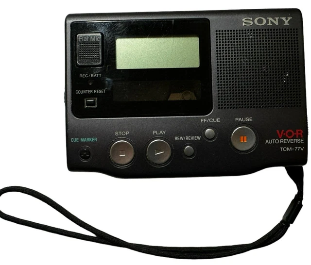 Sony TCM-77V Walkman – Vintage, Autoreverse, Pour Pièces Ou Réparation