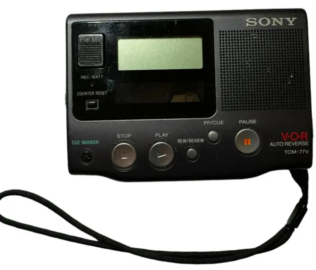 Sony Walkman TCM-77V lettore di cassette parti ricambio usato recorder
