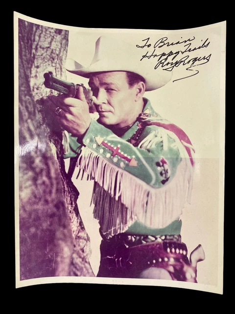 King of Cowboys Roy Rogers Signed Autograph Promo Photo Front Page DELL Comic
