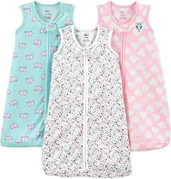 Saco de dormir sin mangas de algodón portátil Simple Joys by Carter's para bebés niñas