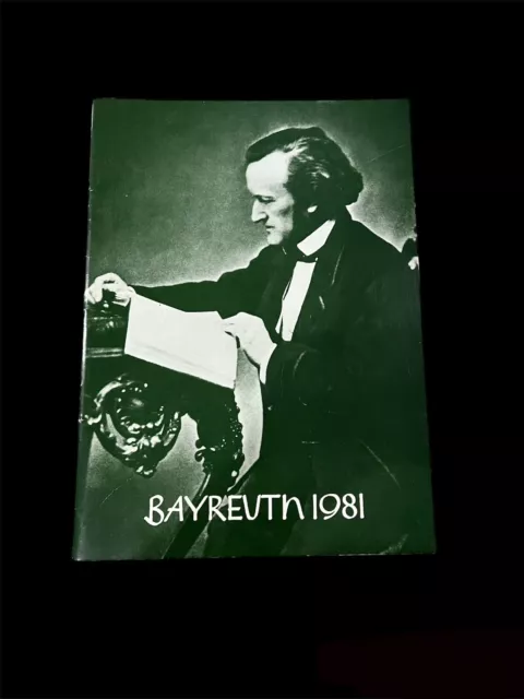 Composer Richard Wagner Bayreuth Festival 1981 Programe Bayreuther Festspiele
