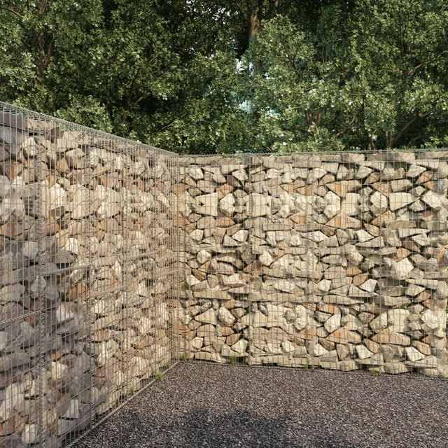 Steingabionen Wand 300x50x200 Cm Mauer Drahtkorb Steinkorb Gabionen Gabione Zaun